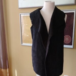 No Boundaries Black Plush Vest